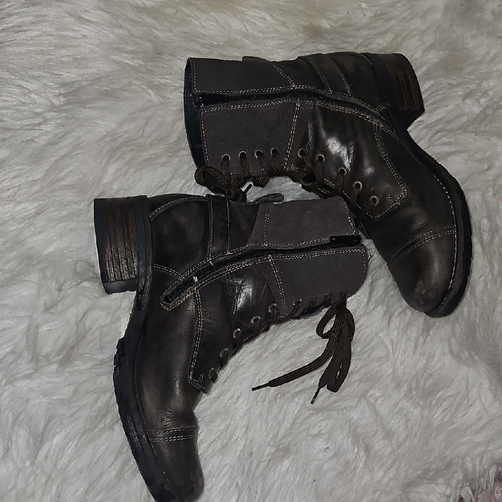 Taos CRAVE Women's Brown Lace-Up Buckle Combat Boots SZ39 - Picture 5 of 9